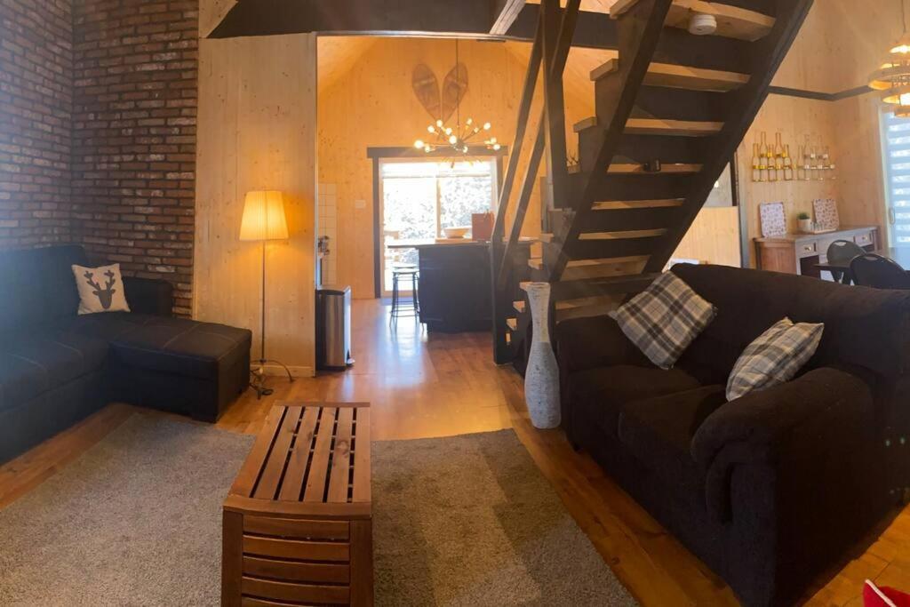 Le Jazz- Chalet Rustique/Chic Avec Spa Notre-Dame-Des-Bois Buitenkant foto